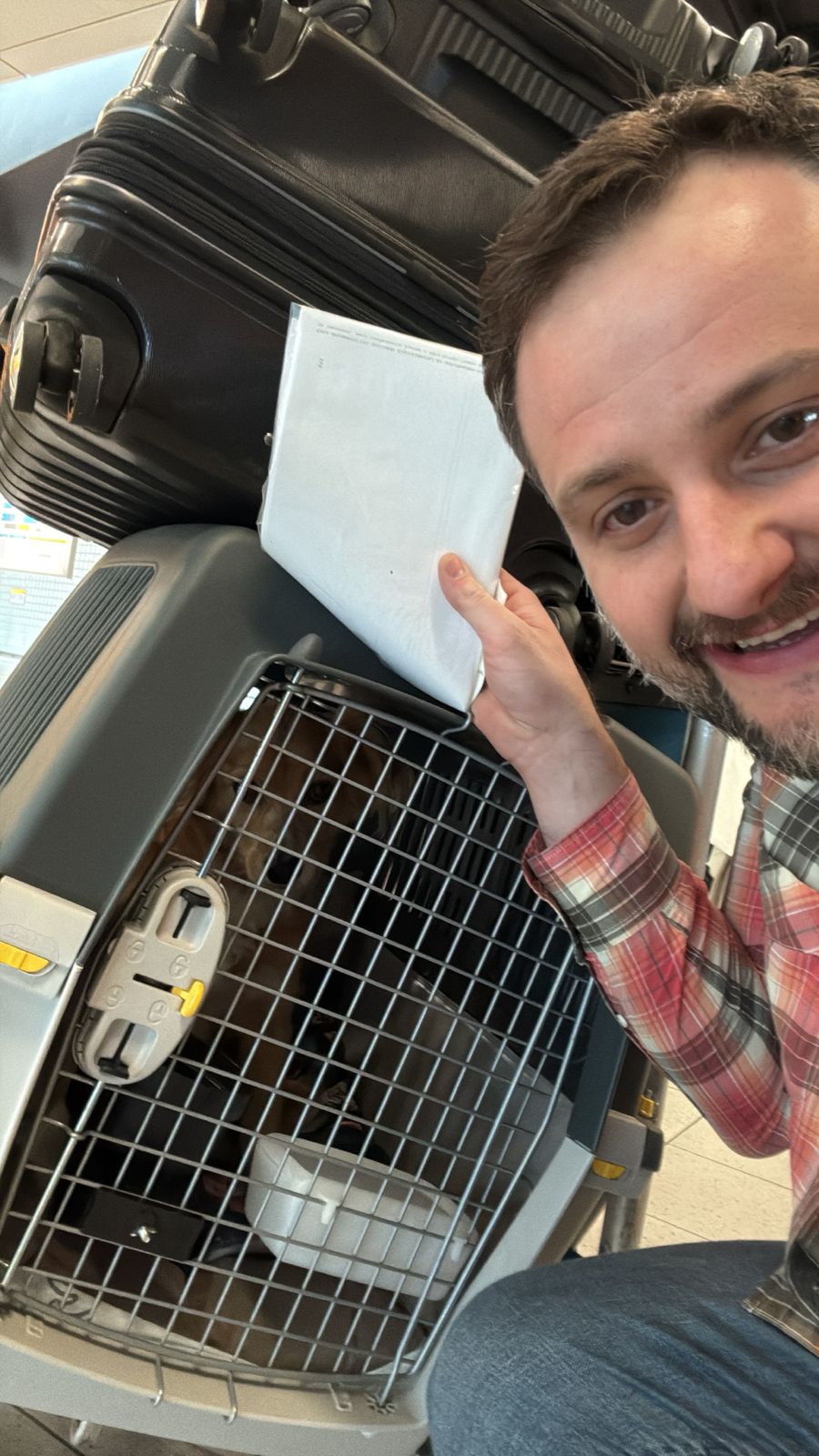 Na chegada em Schiphol, com os documentos aprovados na mão